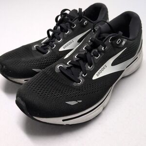 Brooks Ghost 15 MensSize 10.5 D Black WhiteAthletic RunningWalking Shoes